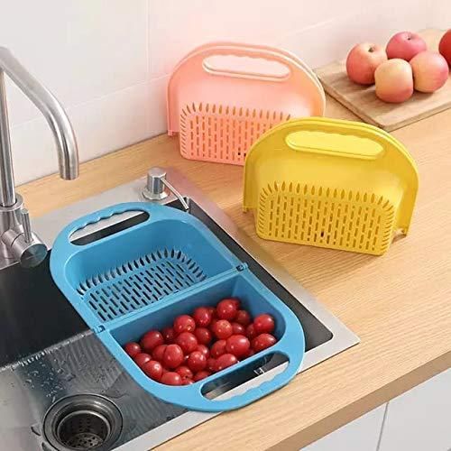 Kitchen Foldable Colander Sink Strainer Basket (Pack of 2)